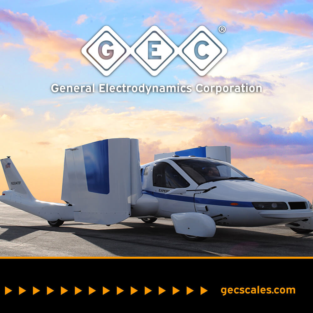 TERRAFUGIA CHOOSES GEC's ULP410 LITE WIRELESS AIRCRAFT SCALE SYSTEM FOR FLIGHT TEST PROGRAM